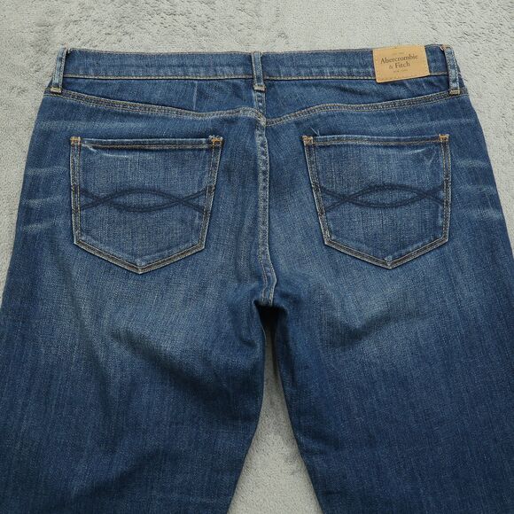Abercrombie & Fitch Jeans Women's Size 8R Blue Mid-Rise Erin Straight 32" Inseam - Picture 14 of 16